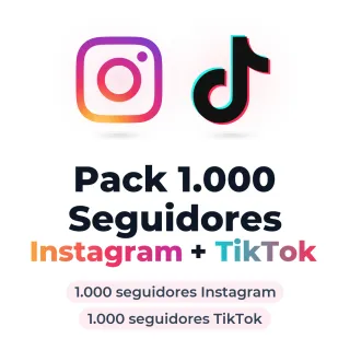 Pack 1.000 seguidores Instagram y TikTok