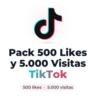 Pack 500 Likes y 5.000 Visitas TikTok
