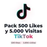 Pack 500 Likes y 5.000 Visitas TikTok