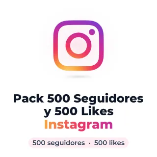 Pack 500 Seguidores y 500 Likes Instagram