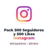 Pack 500 Seguidores y 500 Likes Instagram