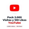 Pack 2.000 Visitas y 100 Likes YouTube