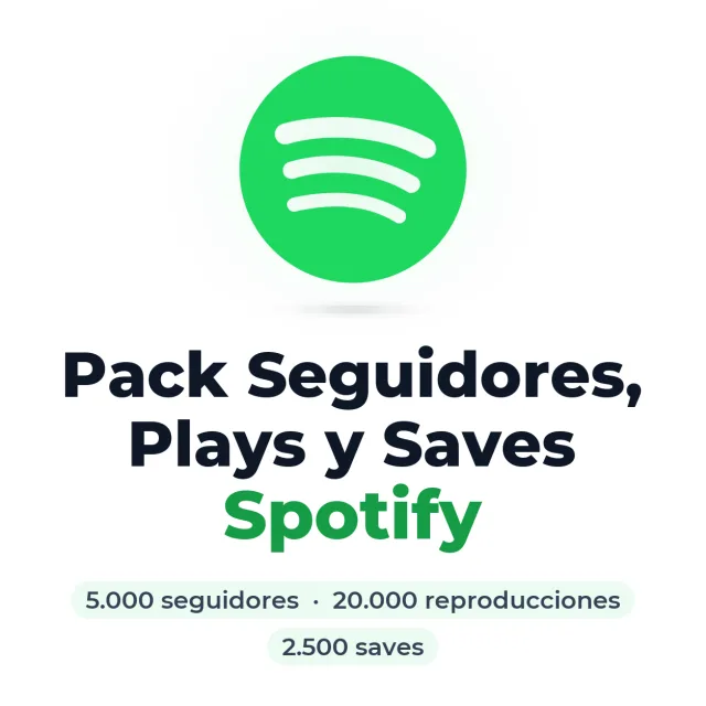 Pack Seguidores, Plays y Saves Spotify
