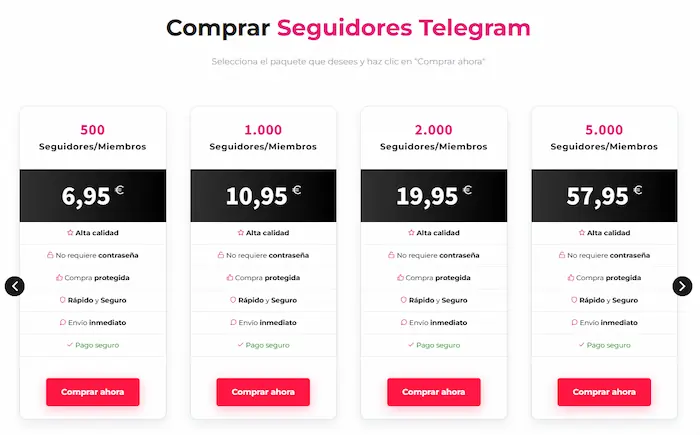 Comprar Seguidores Telegram - Instabooster.es