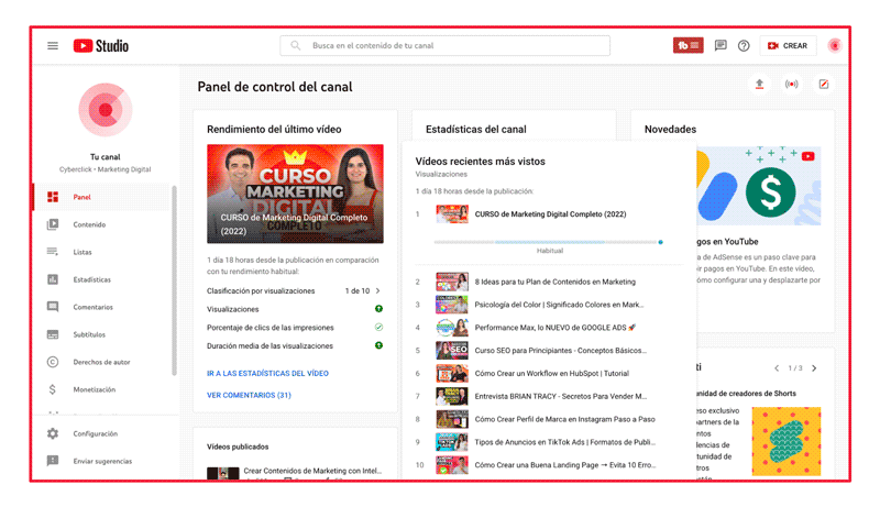 Youtube Studio